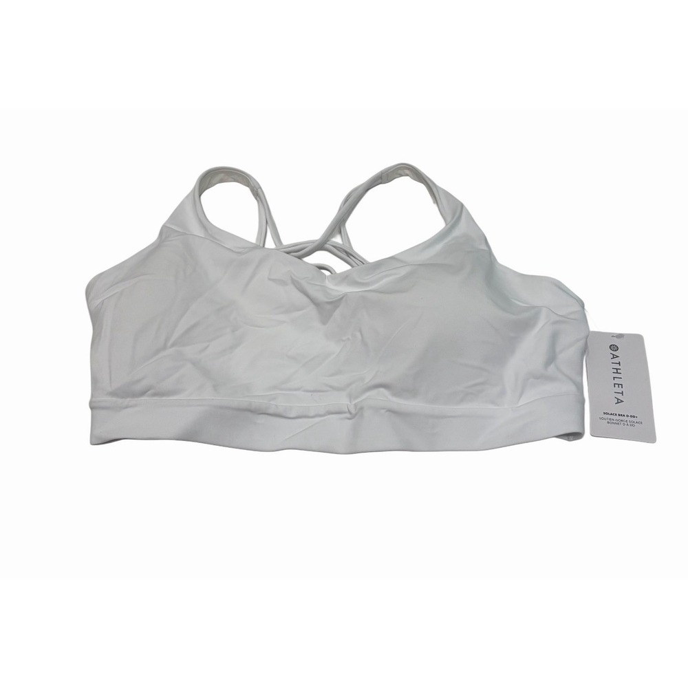 Athleta Solace Bra D-DD Sports Bra Yoga Pilates | White 2X NWT